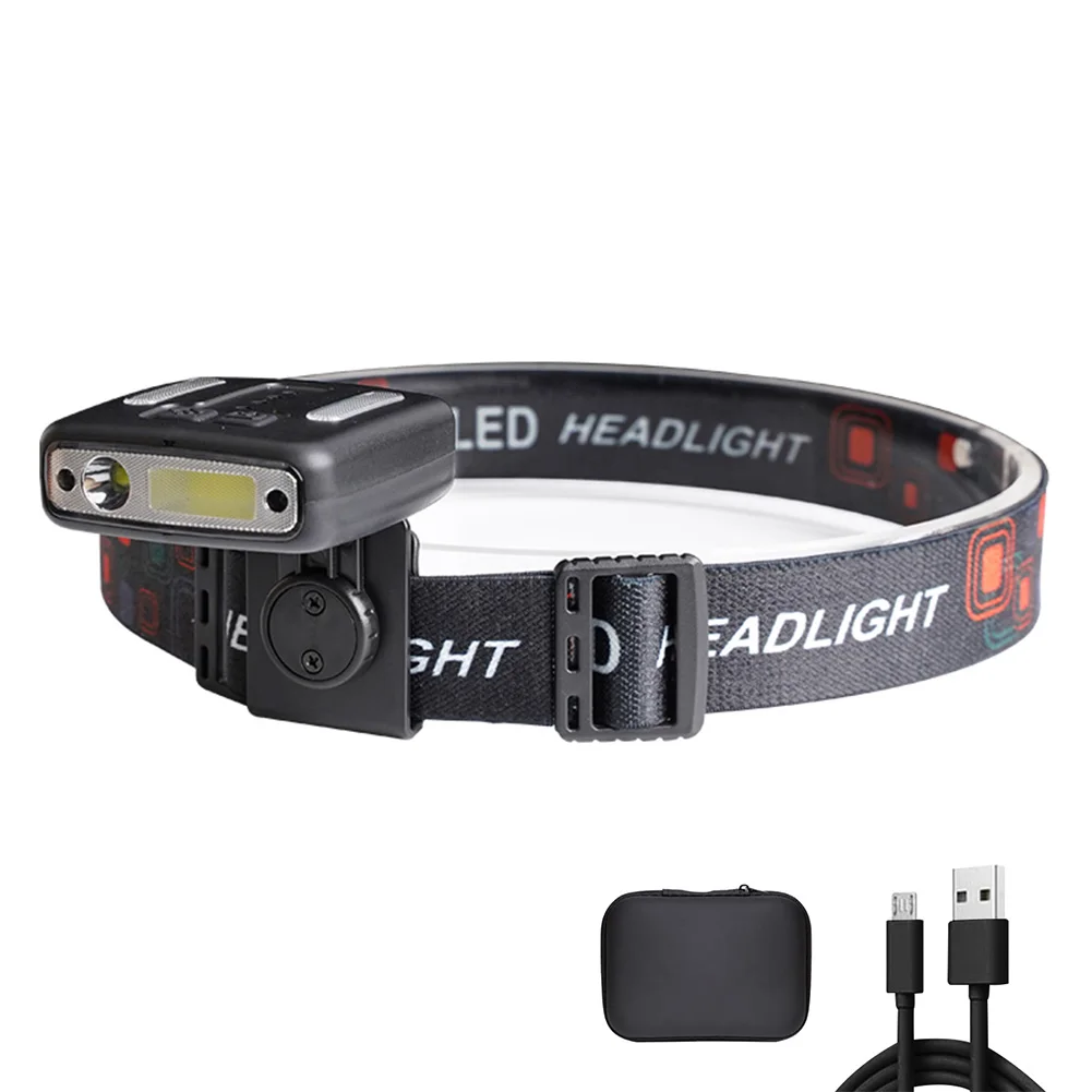 

Wave Induction Headlamp 400LM 1200mAh Portable Work Light USB Type-C Rechargeable IPX4 Waterproof Outdoor Camping Lighting