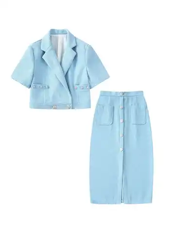 Женский твидовый пиджак с карманами PB & ZA, винтажный пиджак на пуговицах с коротким рукавом, верхняя одежда для женщин, шикарные топы, новинк...