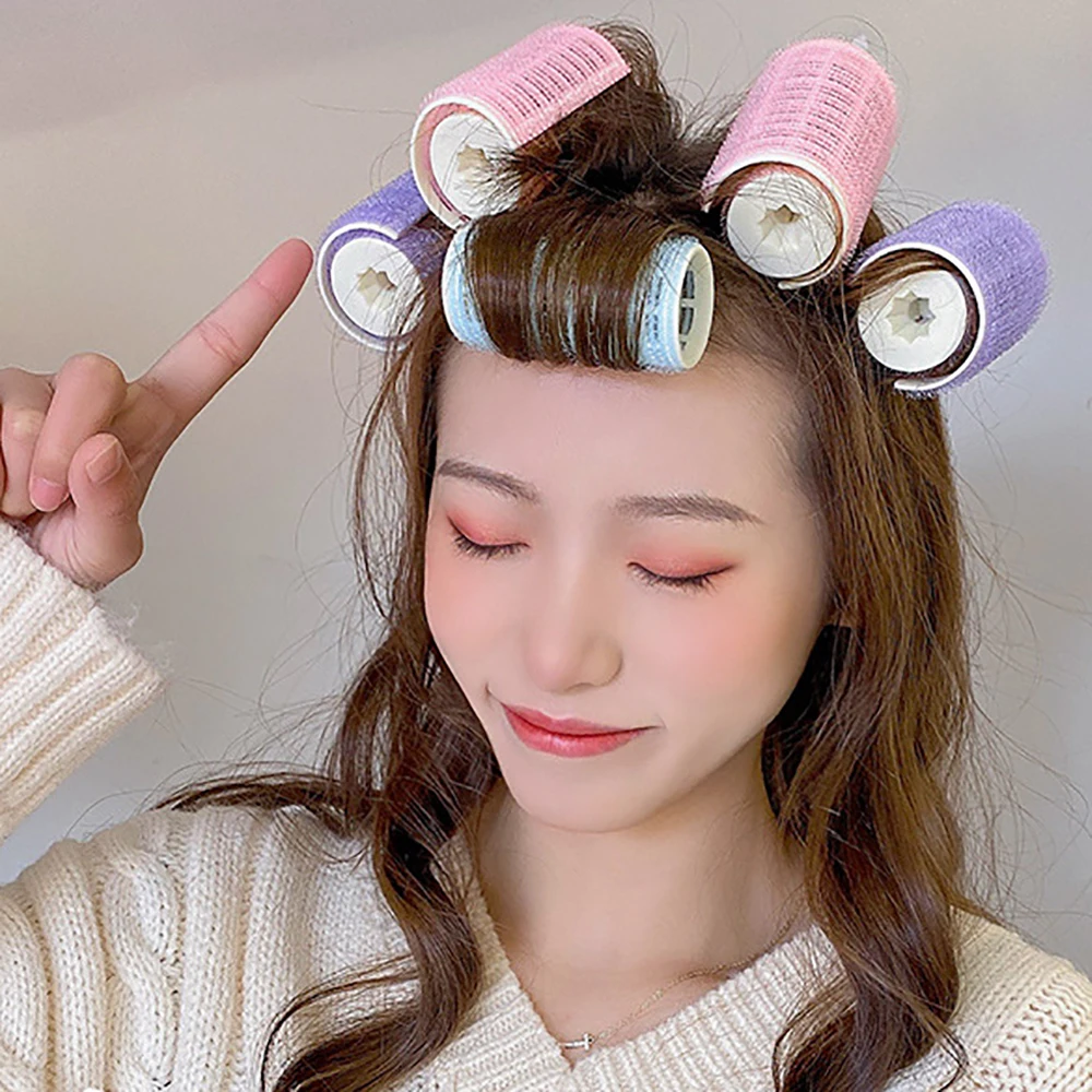

2Pc/Pack Bang Rollers Self-adhesive Lazy Bangs Roller Hair Curlers Hair Curling Fluffy Air Bangs Roller Fluffy Clips for Women