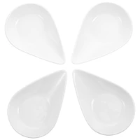4pcs sauce serving trays snack plates ceramic spoon rests spoon holders