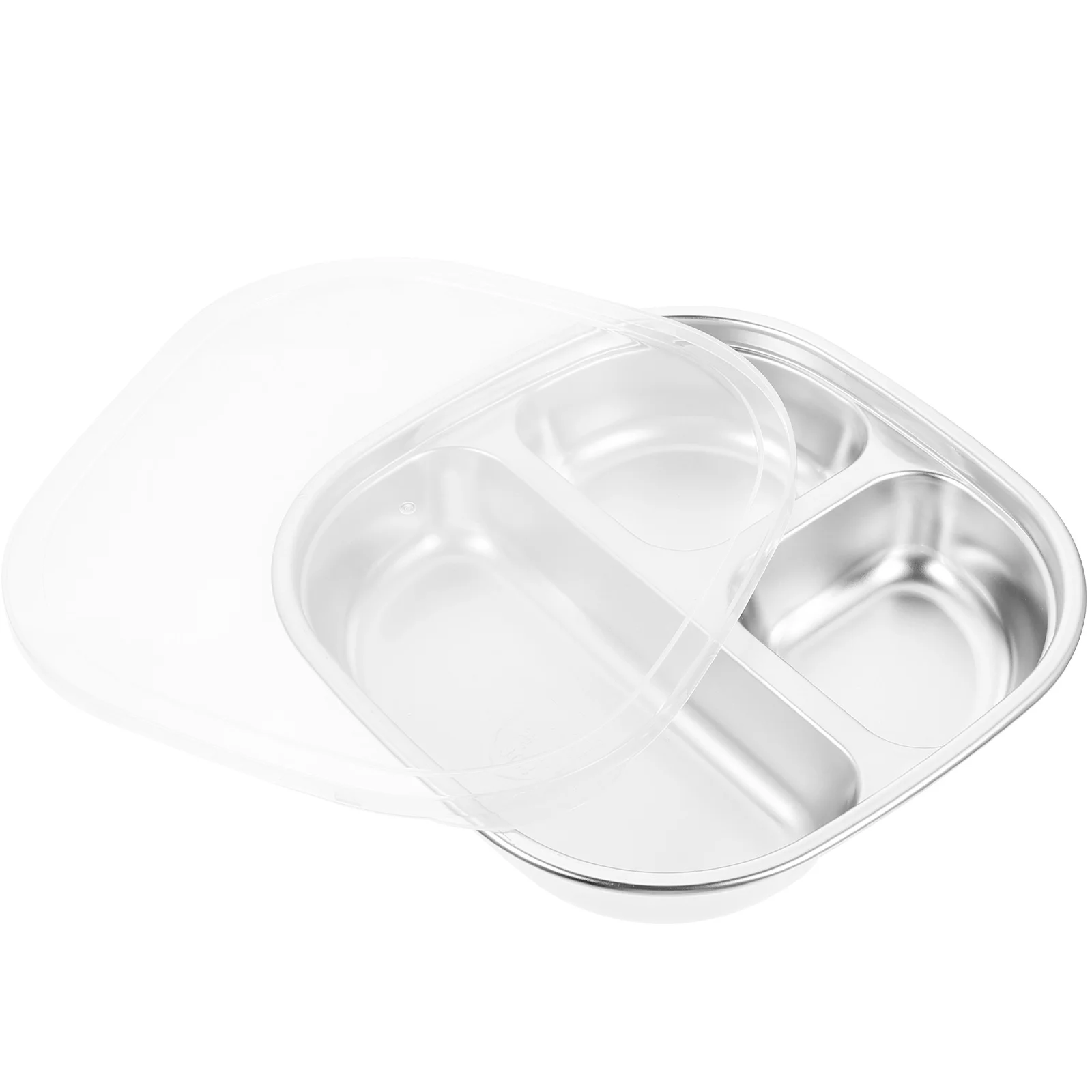 

Dinner Kids Toddlers Feeding Serving Camping Stainless Steel Lunch Container Food Divided Tray for Home Kids Canteen Food