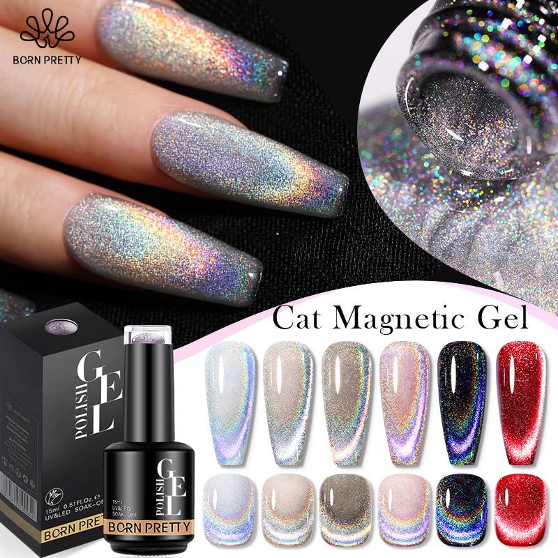 BORN PRETTY 15 мл кошачий Meganetic Гель-лак для ногтей телесный розовый Желейный гель блеск отмачиваемый гель лак для ногтей для маникюра