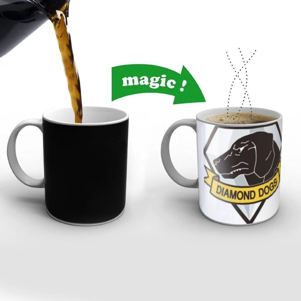 Металлическая шестерня однотонные кофейные кружки чашка меняющая цвет