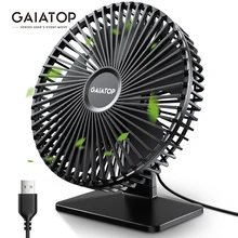 GAIATOP USB Desk Fan 90° Rotation Adjustment Portable Cooling Fan 4 Speed Ultra Quiet Powerful Mini Table Fans For Home Office