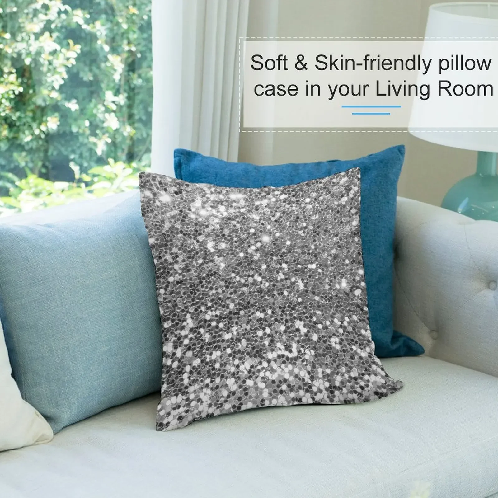 Шикарные искусственные серебряные абстрактные блестки с блестками современный