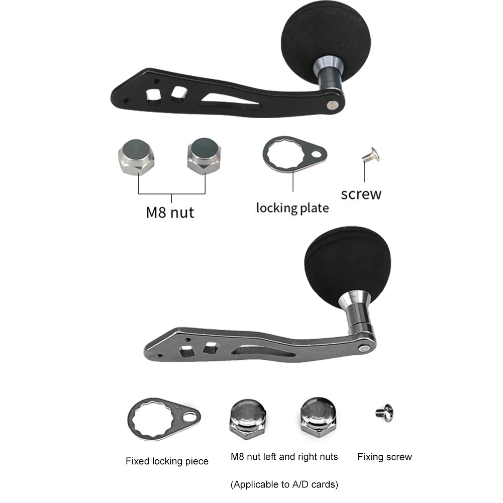 

All Metal Power Single Fishing Reel Handle EVA Knob Reel DIY Replacement Part For Saltwater/freshwater Fishing Tackle