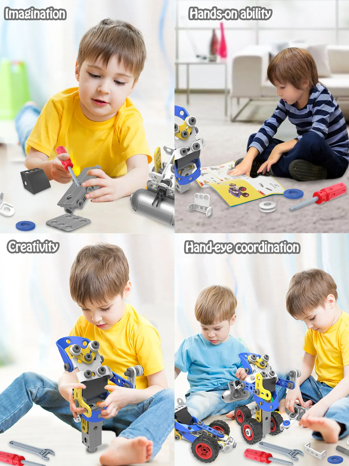 Подарок для детей: обучающий набор игрушечных машин сборки — вдохновляющий