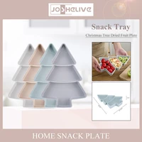 creative christmas tree shape candy snacks nuts seeds dry fruits plastic plates dishes bowl breakfast tray home kitchen supplies