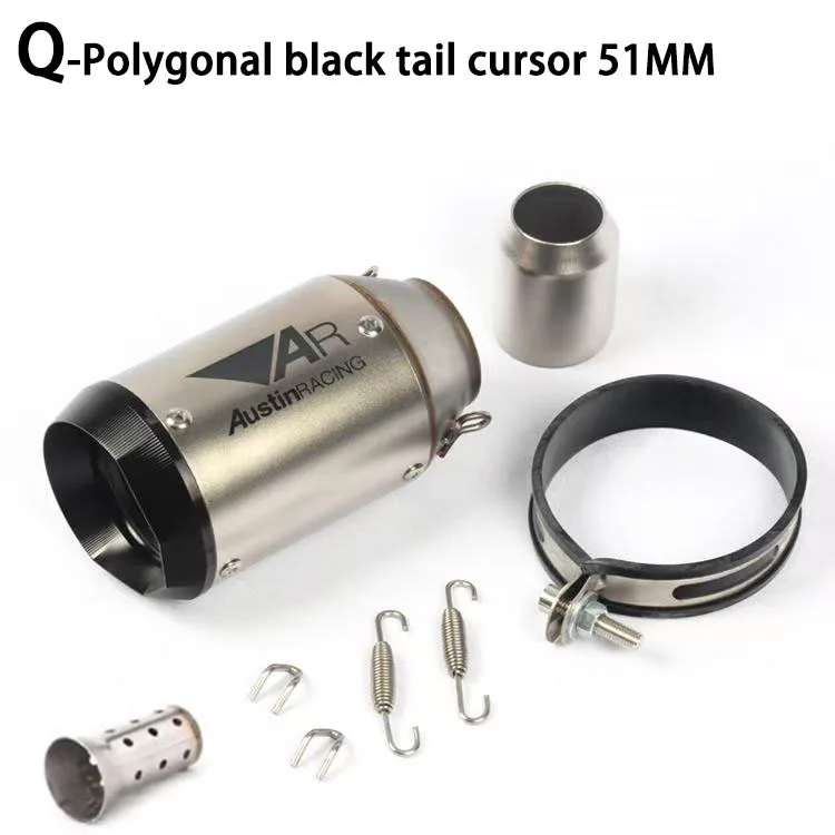 

51-60 мм Универсальный AR углеродное волокно мотоциклетный глушитель трубы из титанового сплава аксессуары для выхлопной трубы для гонок на мотоциклах