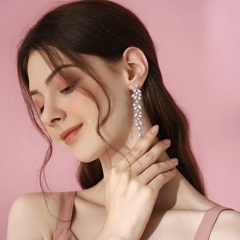 ZAKOL серьги-капельки с кубическим цирконием