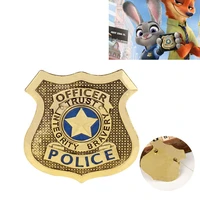 hot selling movie rabbit police brooch badge zoo city judy the same creative pin jewelry cos props fashion retro alloy brooch