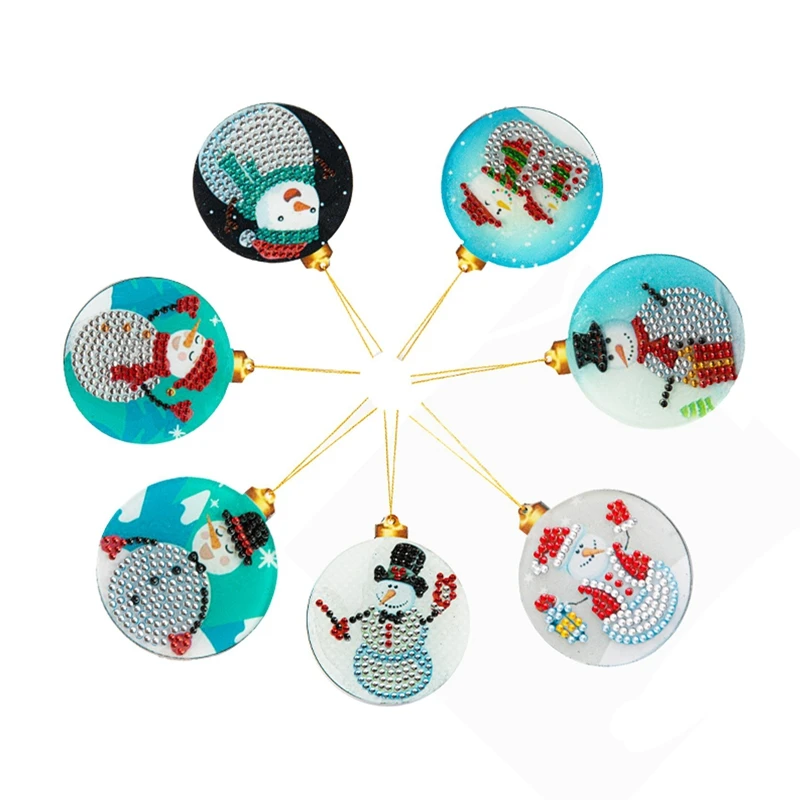 

7 шт. миниатюрная алмазная живопись, Маленькая подвеска, сделай сам, алмазная искусство, рождественские украшения для рождественской елки, р...