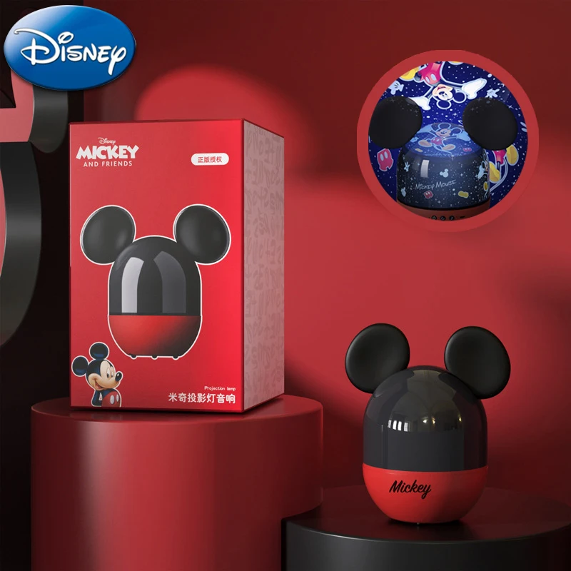 

Вращающаяся проекционная лампа с дистанционным управлением и мультяшными героями Диснея, Микки Маусом, ночник, музыкальная шкатулка, игрушки Минни, детские подарки на день рождения