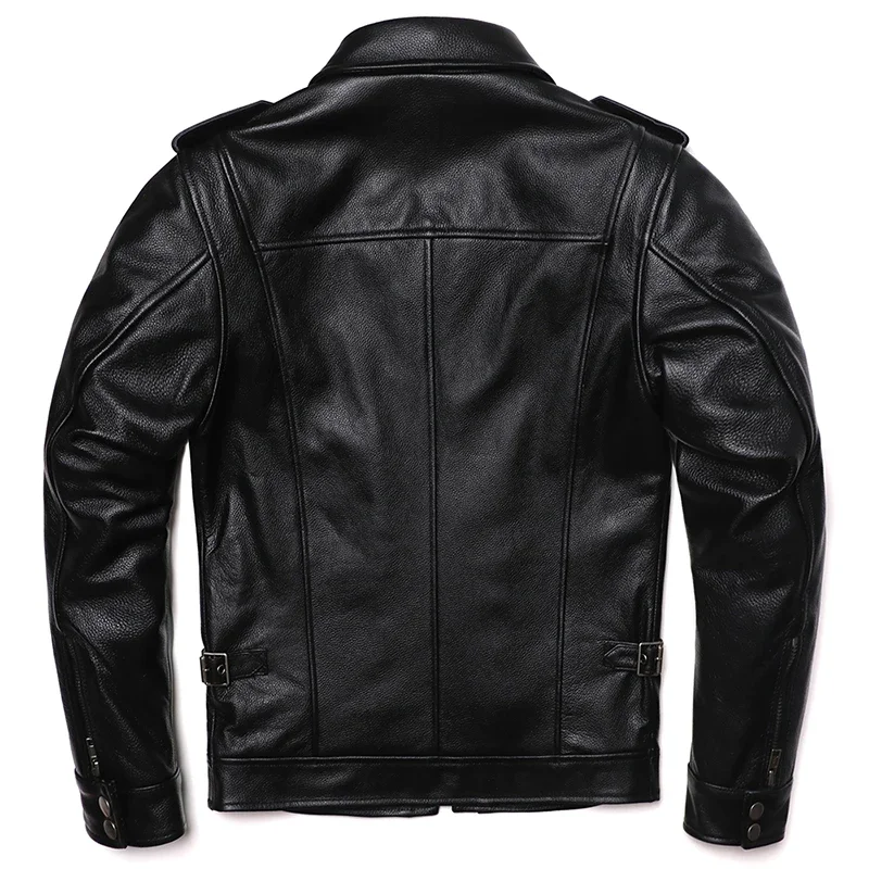 НОВАЯ черная куртка из натуральной кожи в стиле M65 мужская модная тонкая яловой