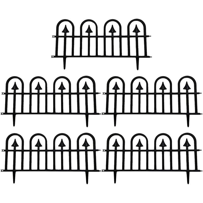 

Hot 5PCS Fencing For Yard, Garden Fence - Landscape Garden Border Edging Barrier Patio Flower Bed Animal Barrier