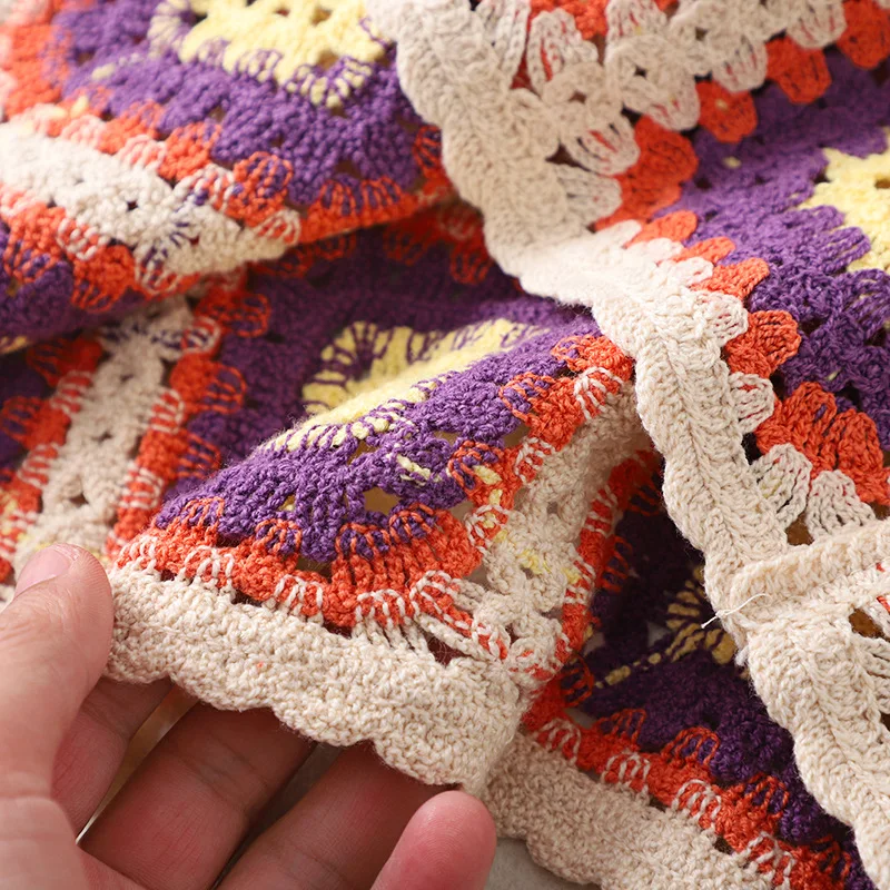 2022 Женский вязаный Топ на бретелях ручной работы в богемном стиле жилет с цветком