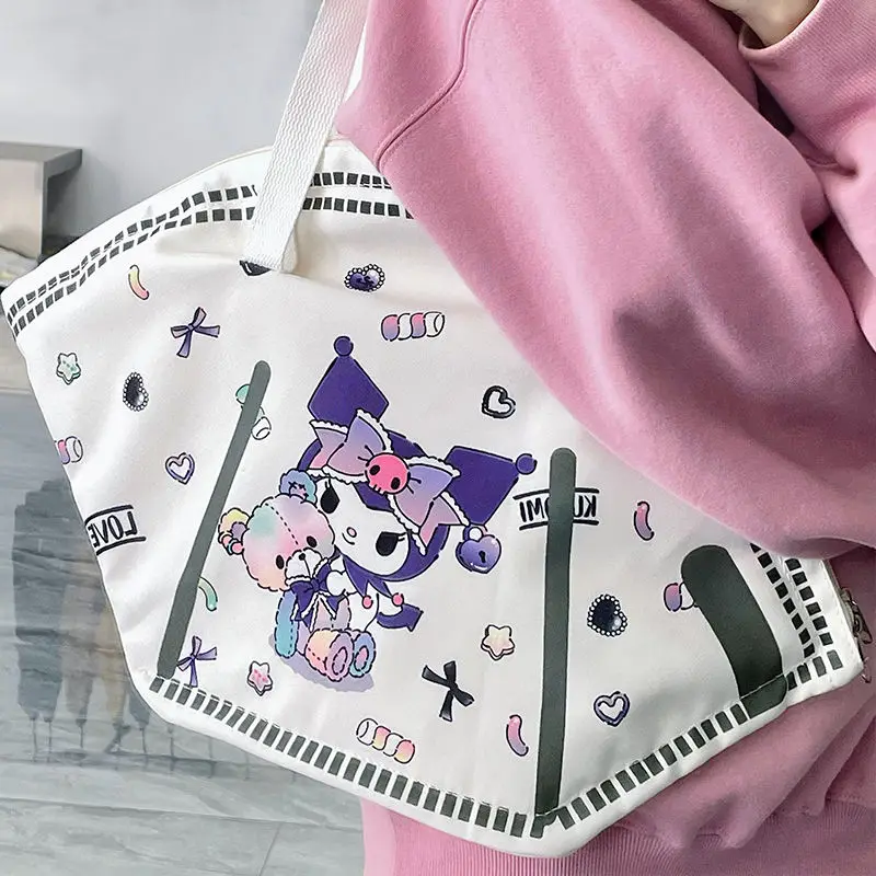 

NEW Anime for Women Handbags Hello Kittys Sanrios Kawaii Mask Bag Shoulder Bag Tote Bag Cute Casual High-Capacity Portable Bagv