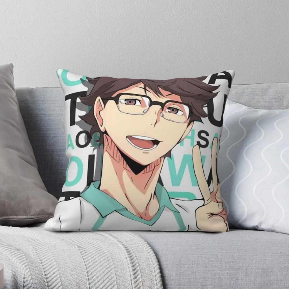 

Чехол для подушки Oikawa Smart Boy из полиэстера и льна