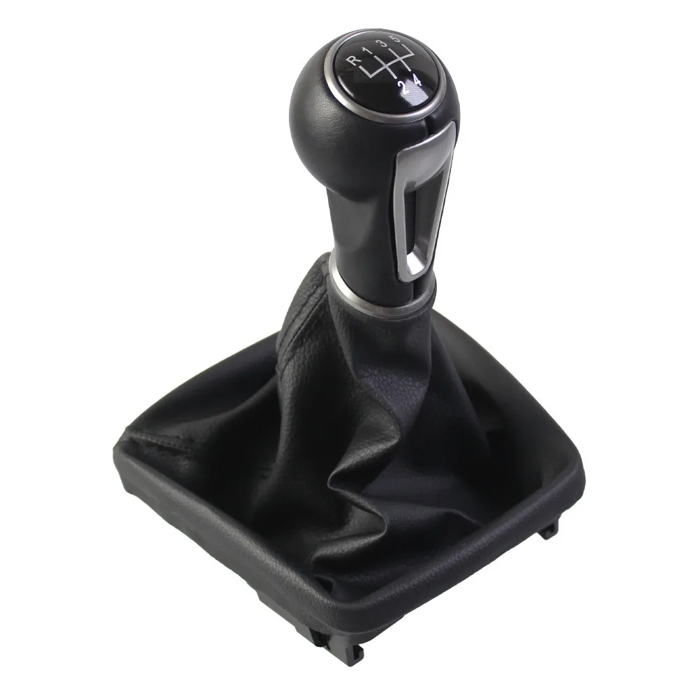 Фото Ручка переключения передач с кожаным чехлом-пыльником для SEAT IBIZA IV 6J 2009-2012, рычаг переключения передач №1