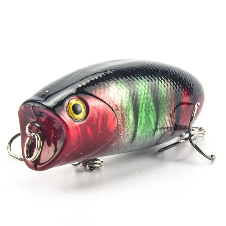 

1Pcs 3D Eyes Fishing Lure 5.5cm 11g 8# Hooks Pesca Fish Lifelike Popper Lures Wobbler Isca Artificial Hard Bait Swimbait
