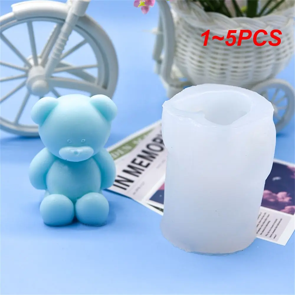 

1~5PCS Clay Mold Flexible Fun Bear. Diy Durable Multi-functional Baking Mold For Ha Durable And Flexible Silicone Candle Mold
