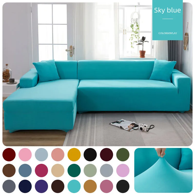 

Водонепроницаемые эластичные Чехлы для угловых диванов на 1/2/3/4 мест, однотонный чехол для дивана L-образной формы, противоскользящий чехол, ...