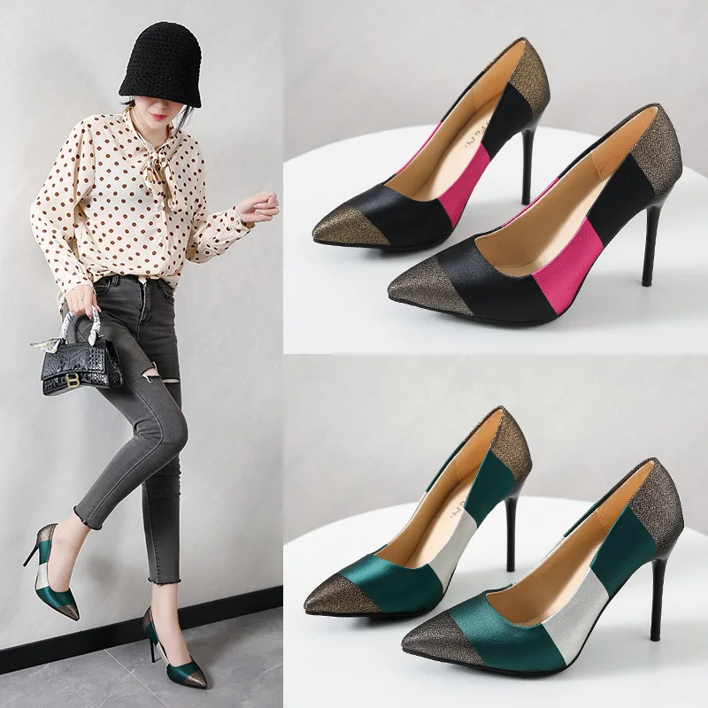 

Women's High Heels Large Size 42 Yards 2022 Spring, Summer and Autumn New Stiletto Sexy Fashion Single Shoes Women