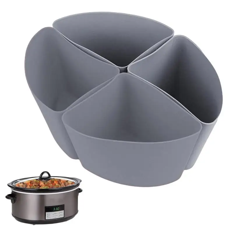 

Small Slow Cooker Liners 4pcs Reusable Slow Cooker Liner 6-8QT Fresh Locking Seal Design For Oval Round Pot Slow Cooker Divider