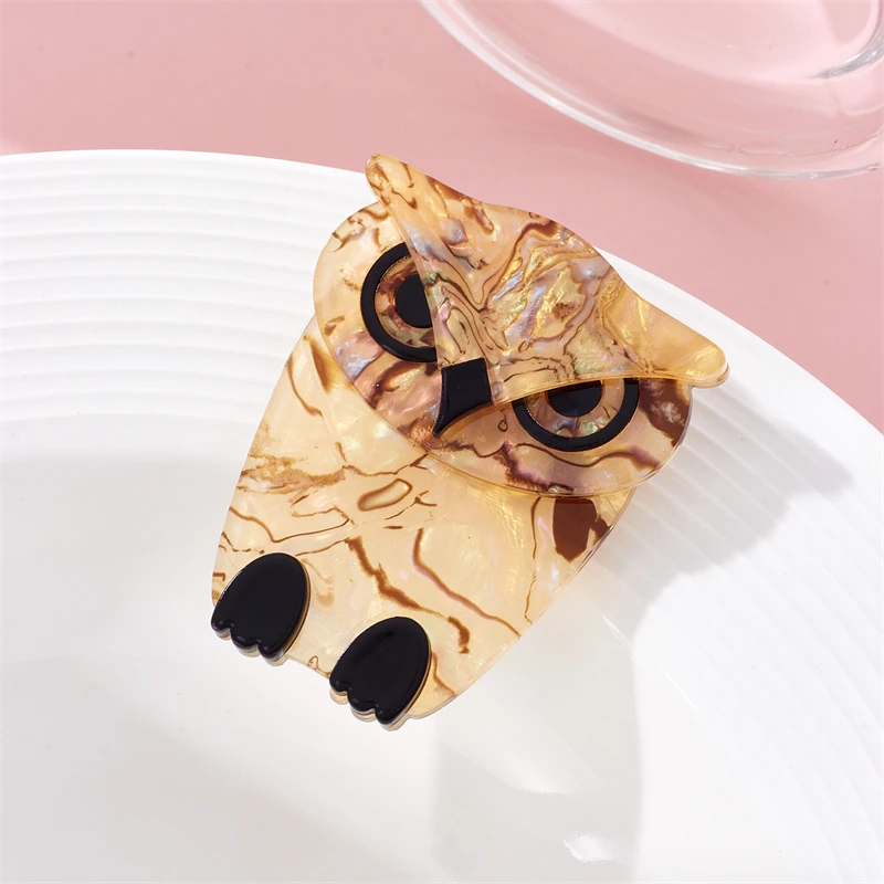 YAOLOGE акриловая мультяшная коричневая Сова Птица Брошь для женщин и детей Новые