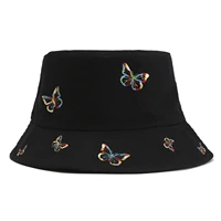 2022 fashion double sided fisherman hat womens outdoor butterfly bucket hats wild tide hat cotton bucket hats for men casquette