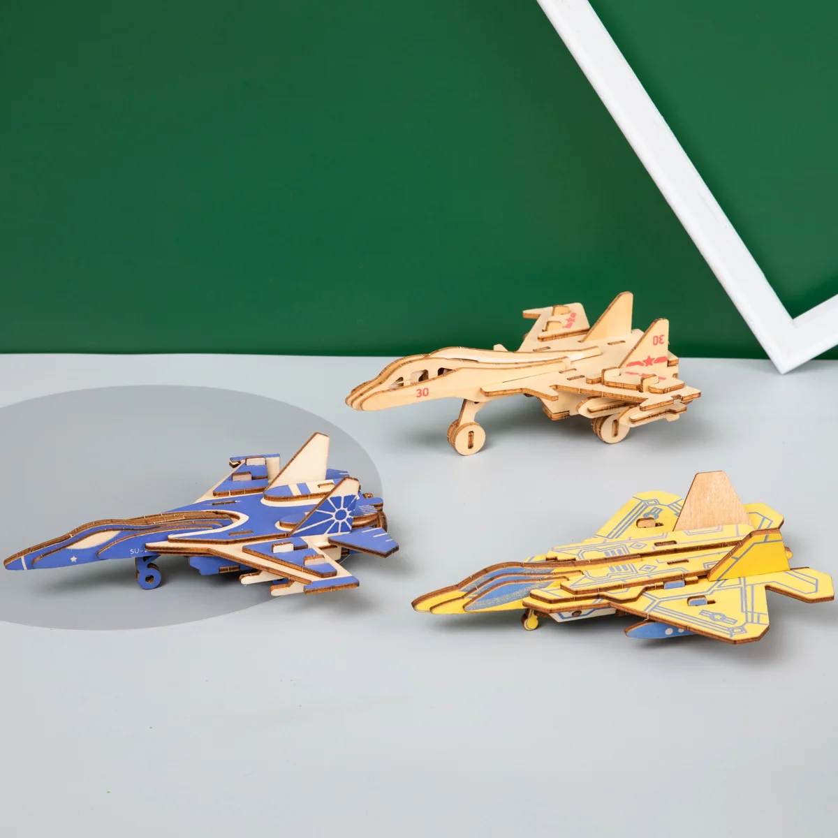 

Рождественская 3d деревянная модель самолета, Детская развивающая игрушка для мальчиков и девочек