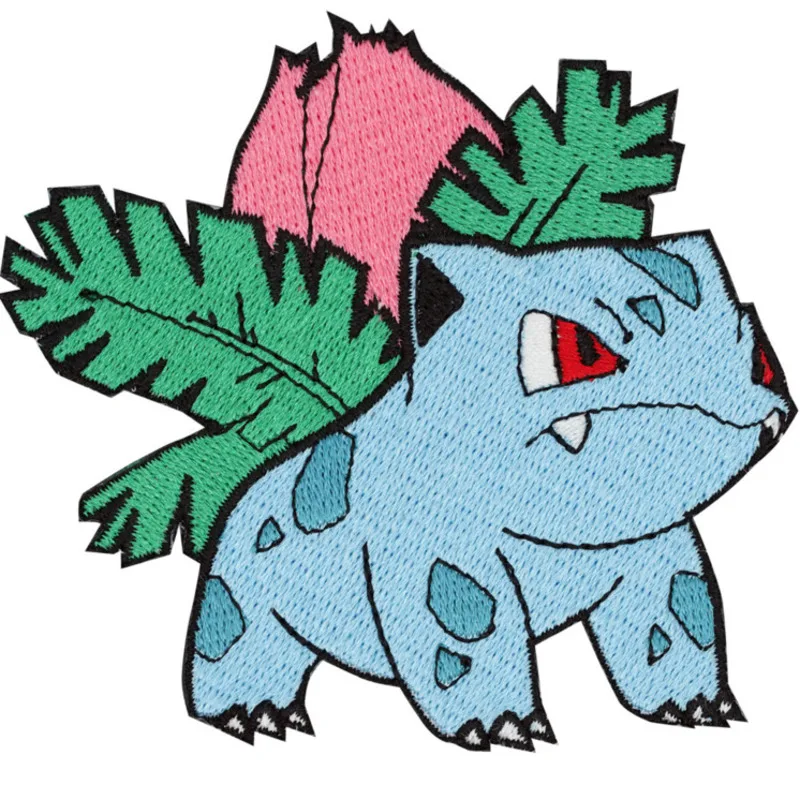 

Аппликация для одежды Pokemon Ivysaur из аниме «сделай сам», аппликация для вышивки, плавкий патч, железные наклейки, значок, подарок на день рождения ребенка