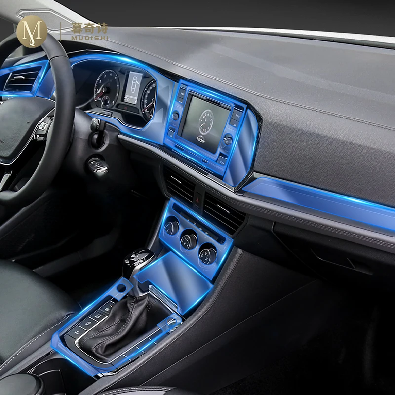 

Для Volkswagen Sagitar 2021 центральная консоль салона автомобиля прозрачная фотопленка для ремонта от царапин аксессуары