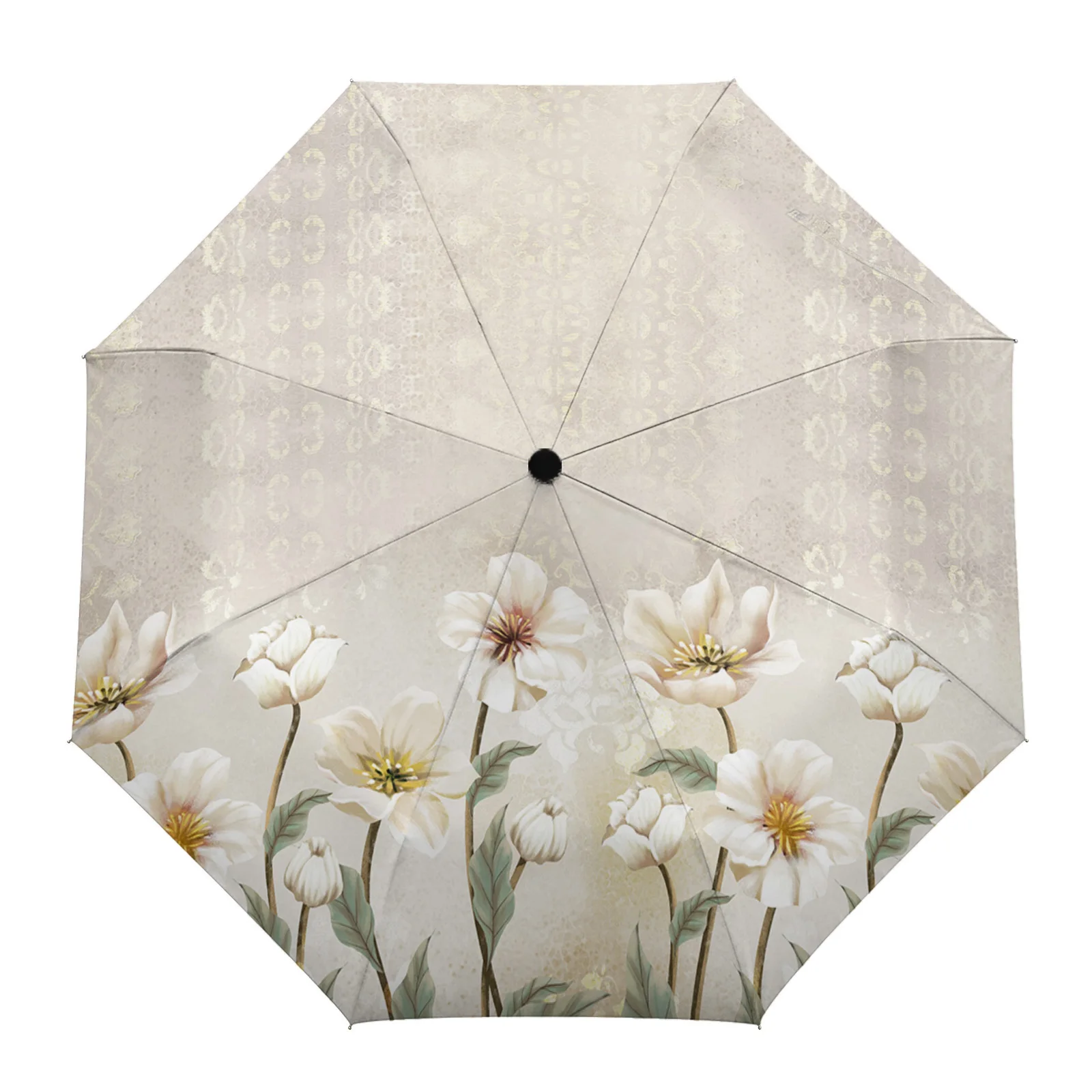 

Винтажный фон с цветами автоматический зонт складной зонт портативный Ветрозащитный зонтик