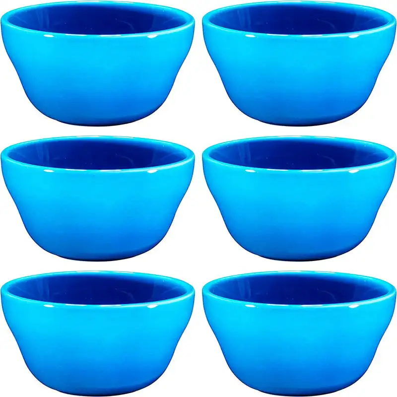 

Colorful Delightful Ceramic 8 Oz Dessert Bowls - 6 Pack of Vibrant Gradient Colored Bowls - Perfect for Parties, BBQs & Other Ga