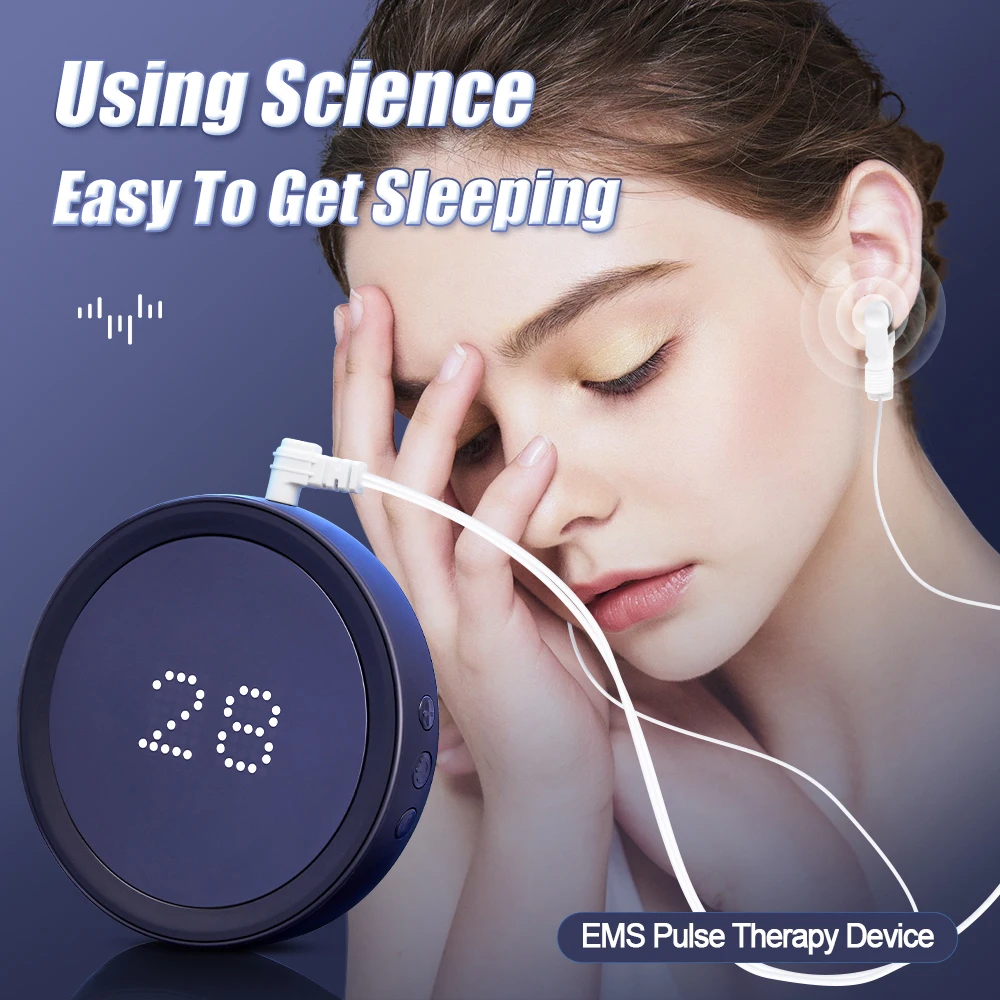 New CES Pulse Therapy Insomnia Depression Device Sleep Aid Device for Insomnia Fast Sleeping Microcurrent Anxiety Relief Helper