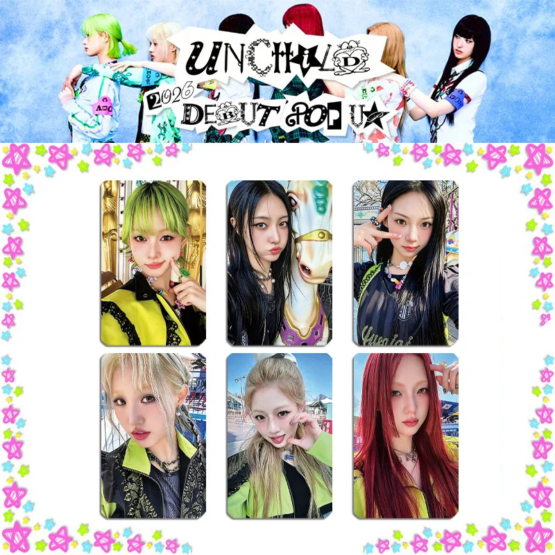 Фото Набор из 6 ломо-карточек/открыток UNCHILD: Новый альбом «We Are UNCHILD» с YEEUN, HEEKIE, TINA, AKO, EVON, HAEUN – Коллекция подарков для фанатов №3