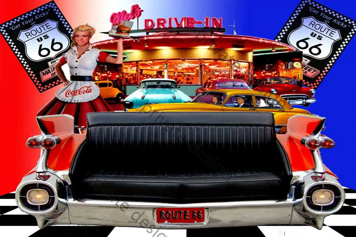 

route66 7 Tin Plates Wall Decor Room Decoration Retro Vintage Metal Sign Tin Sign For Art Cafe Pub Home Club Man Cave