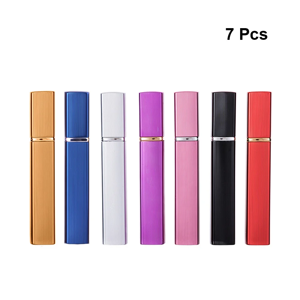 

7pcs 12ml Perfume Spray Bottles Portable Metal Glass Bottle Refillable Travel Bottle