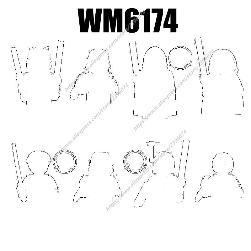 Фигурки из фильмов строительные блоки кирпичи WM6174 WM2642 WM2643 WM2644 WM2645 WM2646 WM2647 WM2648 WM2649