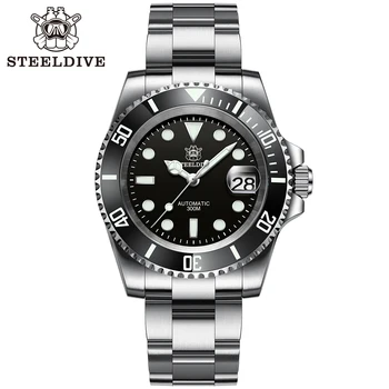 SD1953 Hot Selling Ceramic Bezel 41mm Steeldive 30ATM Water Resistant NH35 Automatic Mens Dive Watch Reloj 1