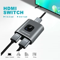 HDMI Switch 4K HDMI Splitter Bi-Directional 2 Input 1 Output/1 x 2, No Power Required, Support 4K 3D 1080P for Xbox PS4 HDTV