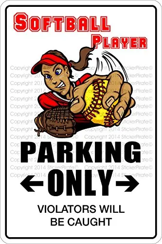 Наклейка Пират Софтболист Парковка Только 8 &quotx 12&quot Металлический Новинка Знак