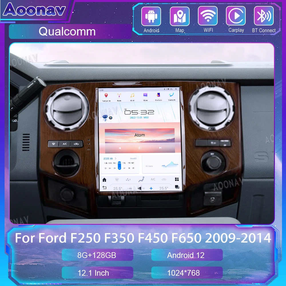 

Android 12 Qualcomm Car Radio For Ford F250 F350 F450 F650 2009-2014 Auto Multimedia Player Stereo Video GPS 4G Carplay Unit