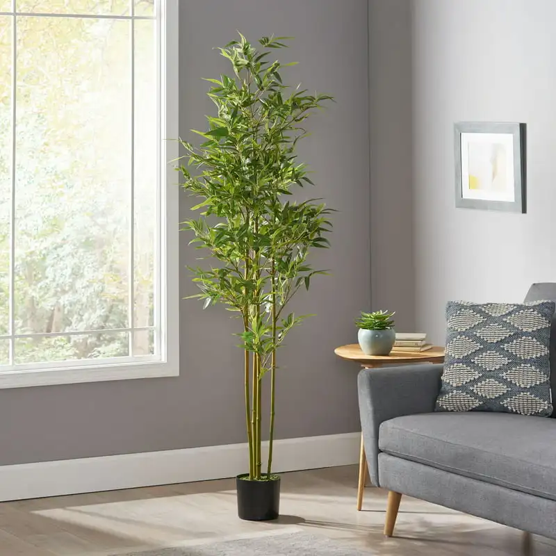 

Unique 6`x2` Artificial Green Bamboo Tabletop Plant – Perfect Home Décor for Any Room