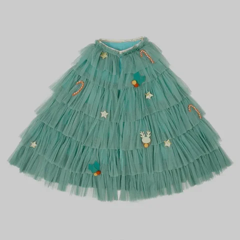 Рождественский плащ из полиэстера для девочки