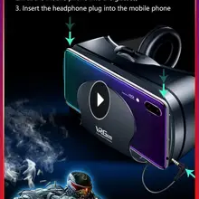 1/2/3PCS Virtual Reality 3D VR Glasses Headset Smart Helmet for Smartphones Mobile Phone Lenses with Headphone Controller Viar