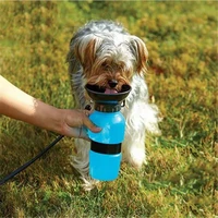 1pcs squeeze portable pet drinking fountain 500ml pet accompanying cup outdoor pet drinking cup for cats and dogs pet water cup