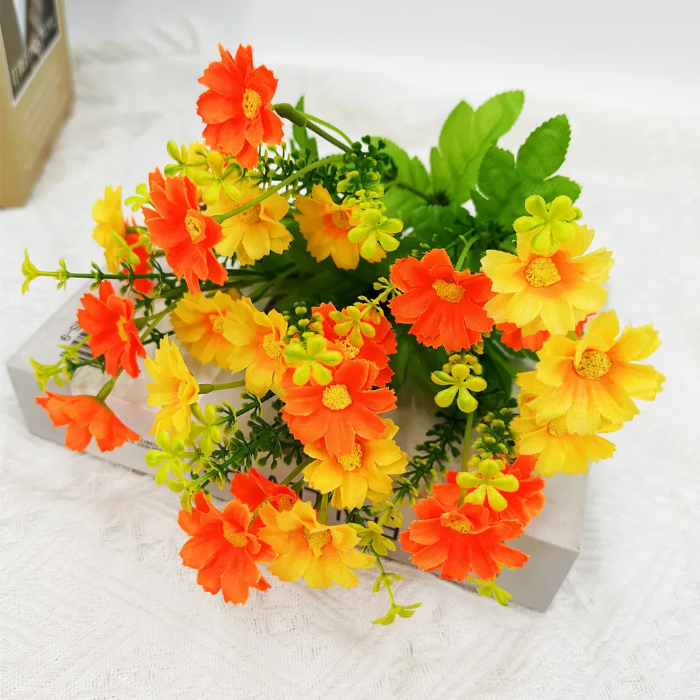 

1 комплект искусственных цветов, уличные устойчивые к ультрафиолетовому излучению кустарники, растения, искусственный цветок, зелень для офиса, кухни, свадебного декора сада