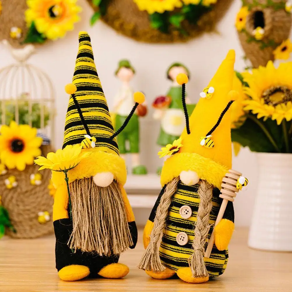 

Bee Festival Long Legged Doll Decoration Creative Bee Balls Doll Christmas Shatterproof Ornament Festival Dolls Shape Doll T7W6